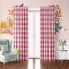 Set Of 2 Plaid Yarn Curtain Kitchens Bedrooms Study Rooms Cafes Living Room Home Decor For Great Made Polyester With Rod Pocket