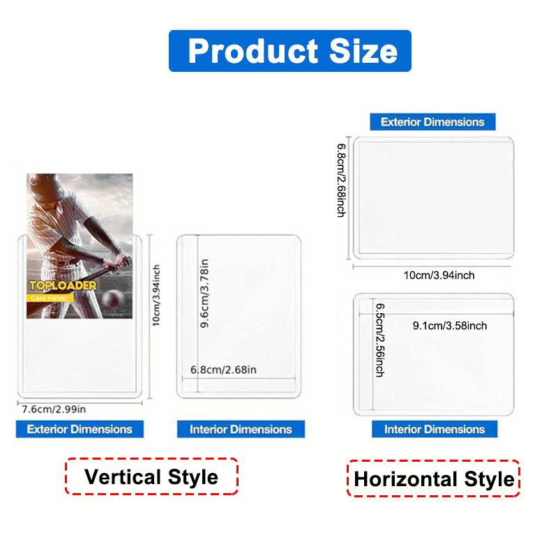 20-100Pcs 35PT Trading Card Holder Top Loading Clear Protective Hard Plastic Card Sleeves Holder For Baseball Card Sports Cards