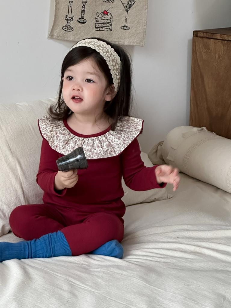 Baby loungewear pajamas infant clothes Class A boneless long johns two-piece set autumn and winter girls' suit