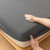 Soft Cotton Fitted Sheet Single Double Bed Mattress Cover with Elastic Band Bed Sheet Bed Linens Solid Color Sheet Mattress Topper