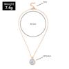 Modische Halskette mit Tropfenanhänger aus Legierung, Öl, Herz, Mond und Blitz, elegant, süß, rund, Partyschmuck für Damen, Geschenk