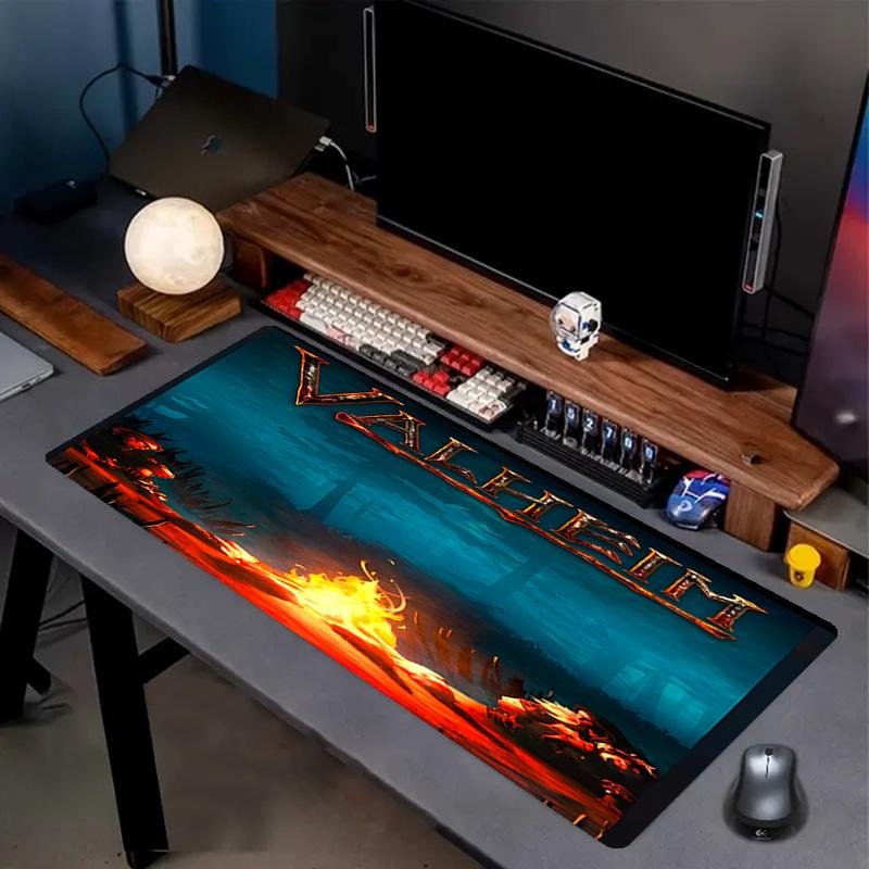 Valheim Print Mouse Pad, Anti‑Slip Desktop keyboard Mat, for PC Laptop Gaming Working Daily Use, Cool Festival Birthday Gift