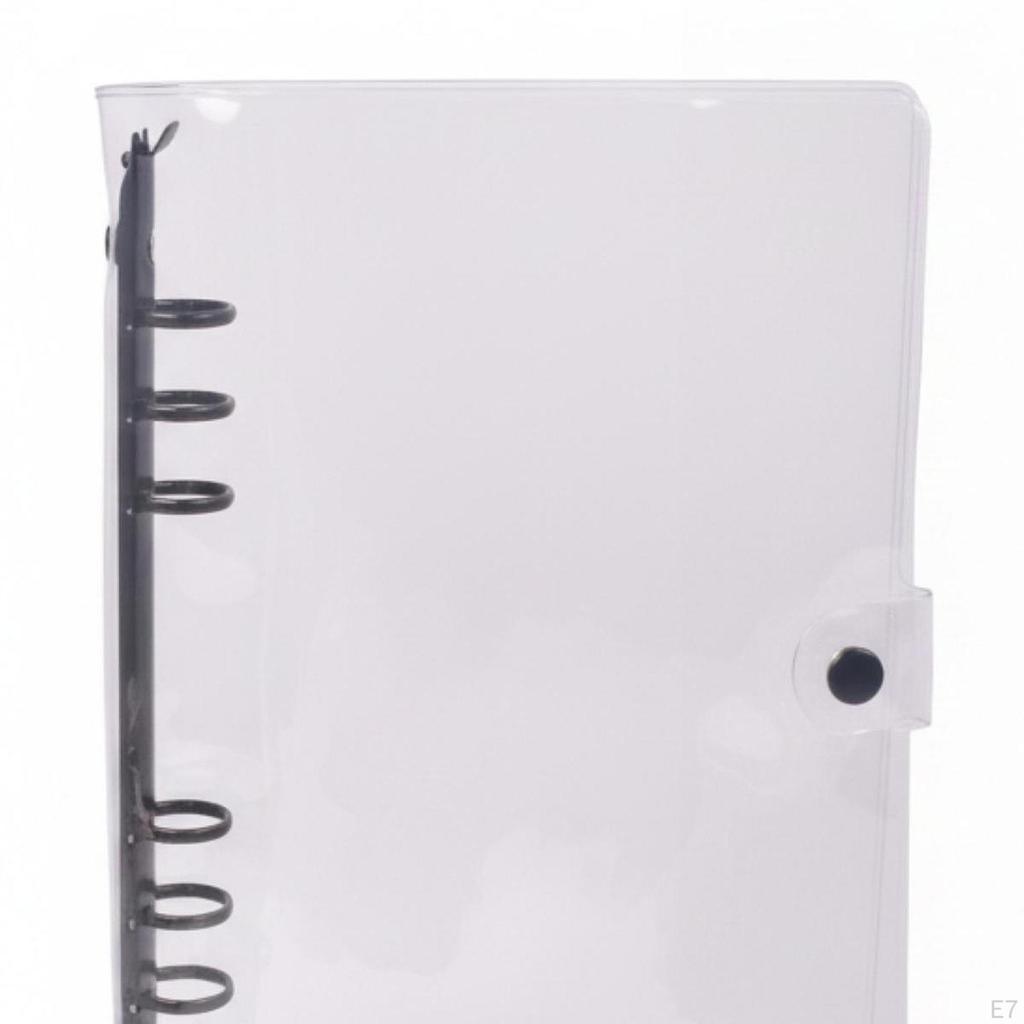 3 Pieces Binder Planner Cover PVC Transparent Notebook Protector Refillable Loose Folder Organizer