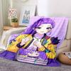 1PC Huntrix, K pop Blanket Lightweight Flannel Throw Blanket for Sofa, Bed, Travel, Camping, Livingroom, Office, Couch