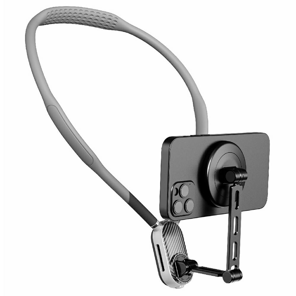 SCS-NH005 Magnetic Phone Neck Mount Neck Phone Holder POV/Vlog Selfie Mount,(Extended Version) A