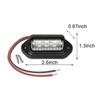2 Stück Auto 6 LED Kennzeichenleuchten Wasserdicht 12-24V Universal LKW Wohnmobil Anhänger Heck Kennzeichen Weiß Seitenleuchten Birnen