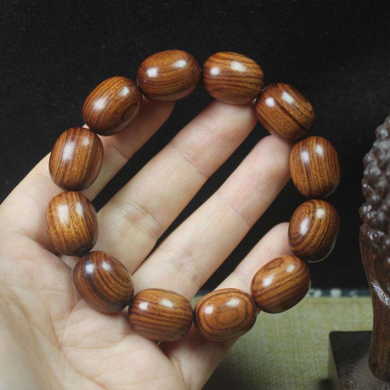 Large-Leaf Rosewood Special-Shaped Beaded Bracelet Literary Ornament for Men Women