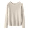 Women's Knitted Color Long Sleeved Round Neck Pullover, Base Shirt, Top