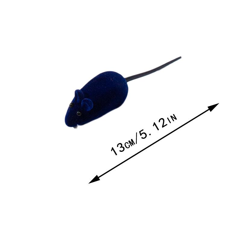 Sound Gummi Simulation Maus Haustier Katze Spielzeug Interaktiv Für Kätzchen Zubehör Geschenke Emaille Maus Bissfestigkeit (Blue,1 Pc) blau