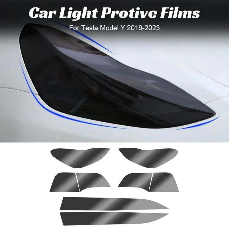 For Tesla Model Y - Lamp Protector High Quality Tpu Protective Film Car Accessorices for Headlight Fog Rear Tail Lights