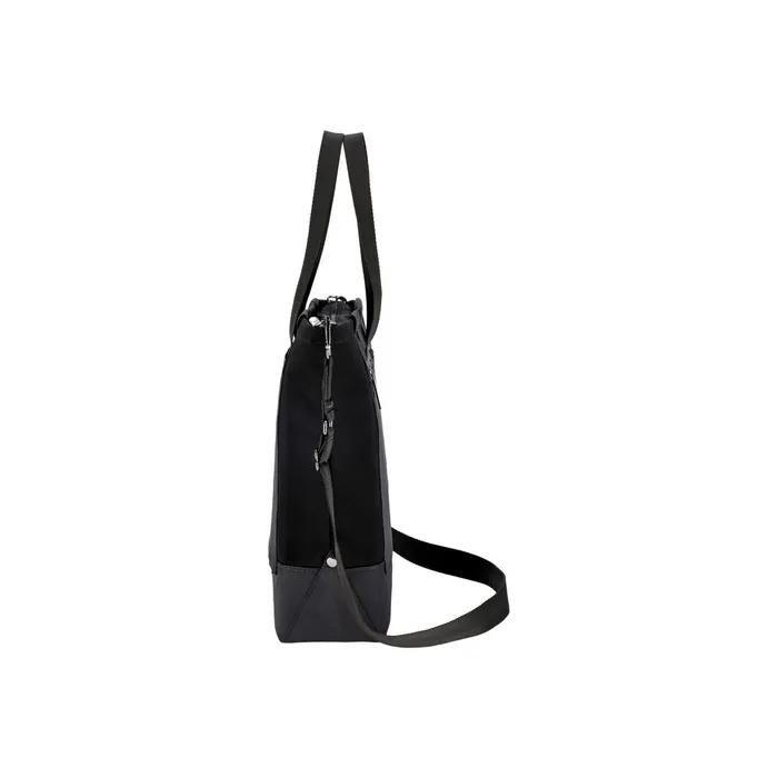 Midnight Black Canvas Convertible N/S Tote Bag [1388.C519]