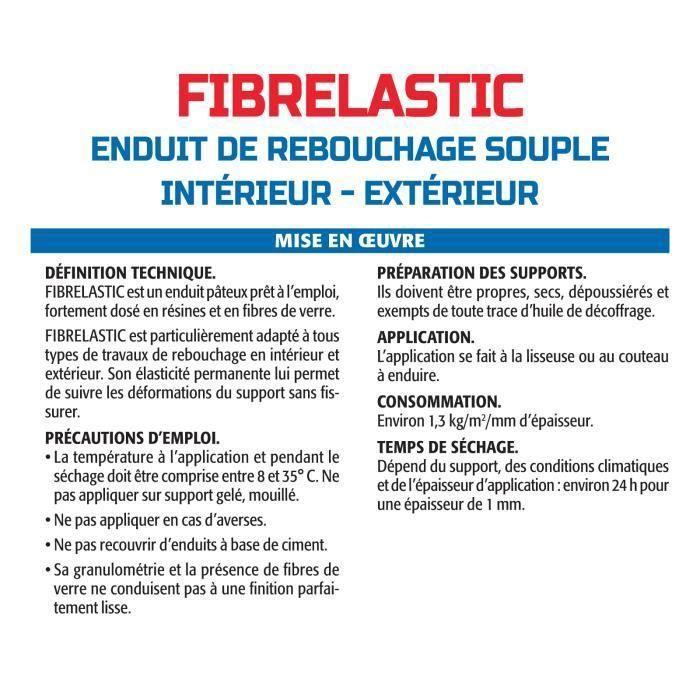 Elastischer Spachtel - semin - fibrelastic - 1,5 kg - innen-außen - weiß