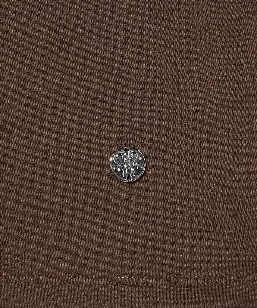 YOUHEE Basic U-Neck Quarter Sleeve Brown