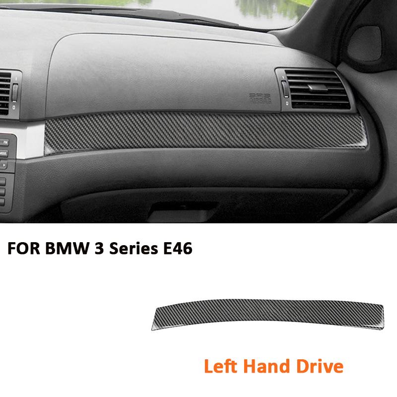 Für BMW 3er E46 1997-2004 Kohlefaser Auto Beifahrer Kratzschutz Schutz Zierleiste Dekoration Aufkleber Innenraumzubehör