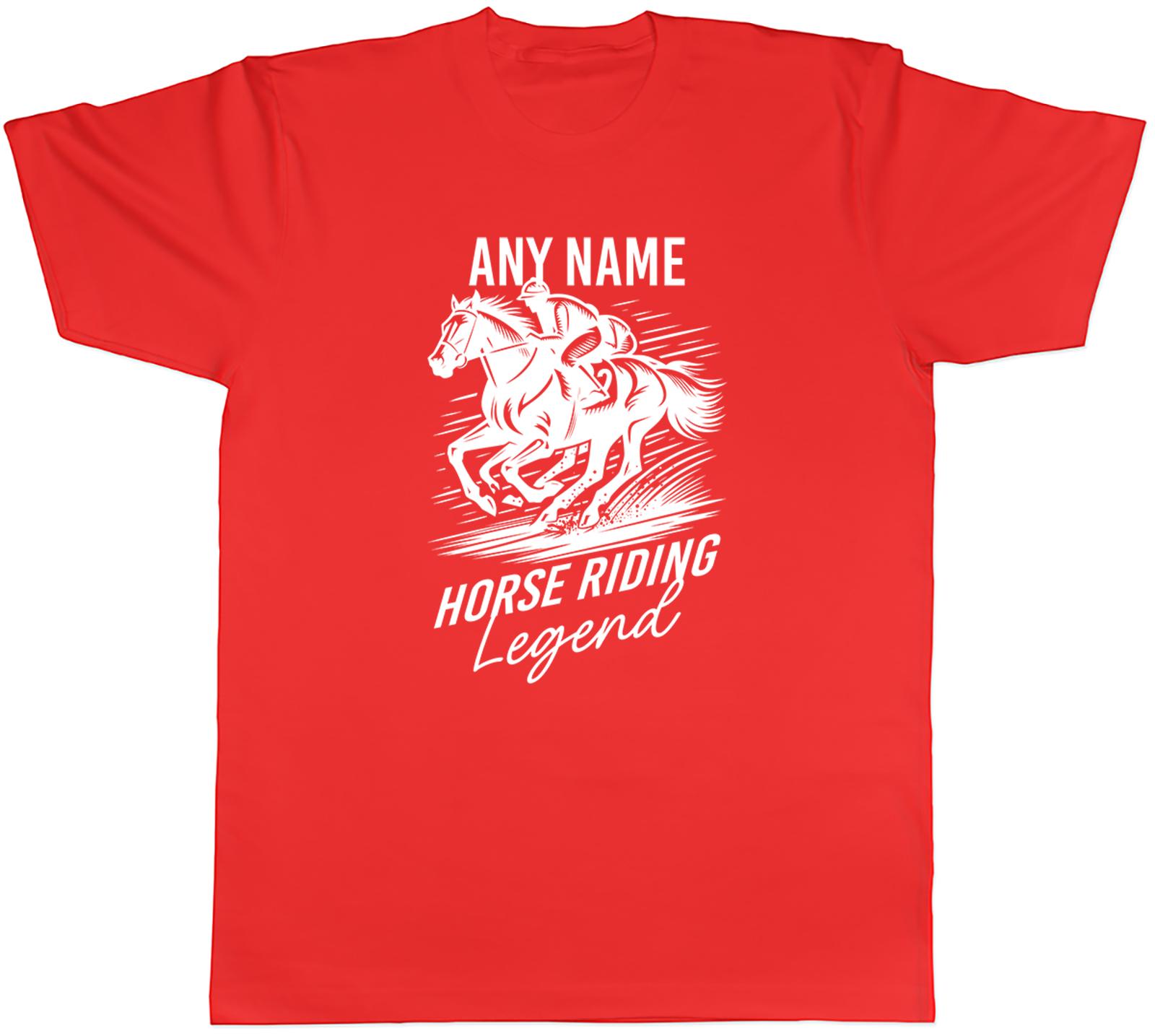 Personalised Horse Riding Legend Horse Racing Mens TShirt Tee Gift Top S