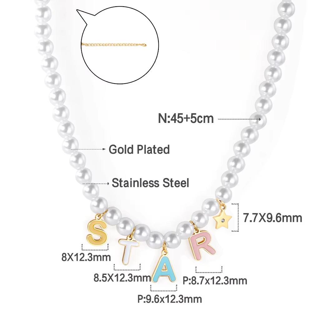 Women's Fashion Geometric Jewelry Light Luxury Multiple Styles Stainless Steel Pearl Pendant Choker Necklace