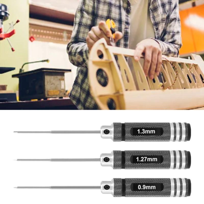 Accuracy Hex Screwdriver Set For Hobbyist Models Sturdy High Speed Steel Accuracy Hex Driver Comfortable Grip Screwdriver