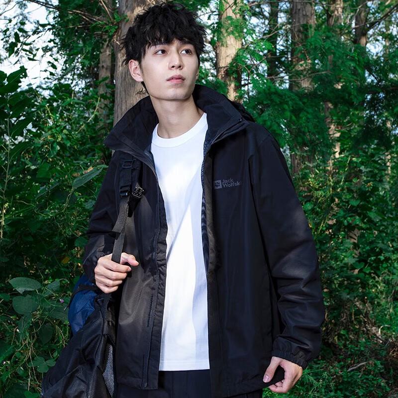 Jack Wolfskin Men s Hooded Windproof Hiking Jacket M