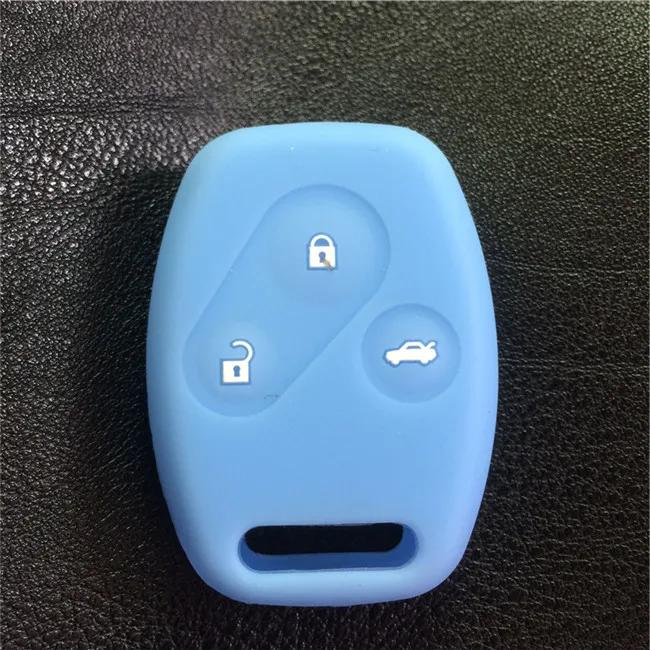 silicone rubber car key cover case for Honda 08 Accord CR-V Civic Fit Freed StepWGN 3button key