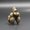 1 Pcs Antique-style Brass Golden Monkey Tea Table Tea Pet Office Desktop Animal Decorative Figurine Cast Bronze Ornament