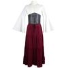 Ages Cosplay Middle Clothing Belted Dress Party Dresses Polyester Women Retro