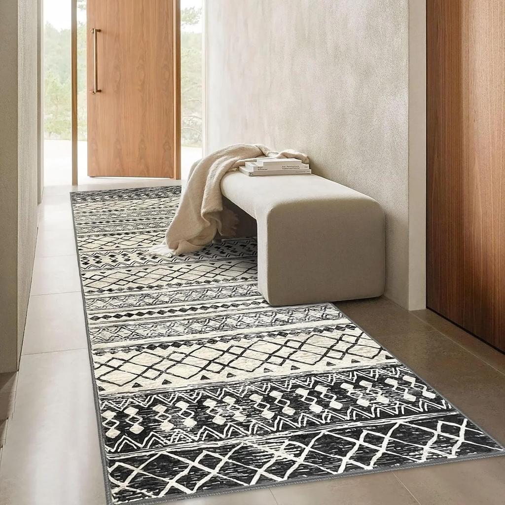 Corridor Carpet Living Room Bedroom Rug Long Strip Bedside Area Rugs Home Decoration Vintage Bohemian Ethnic Style Floor Mat