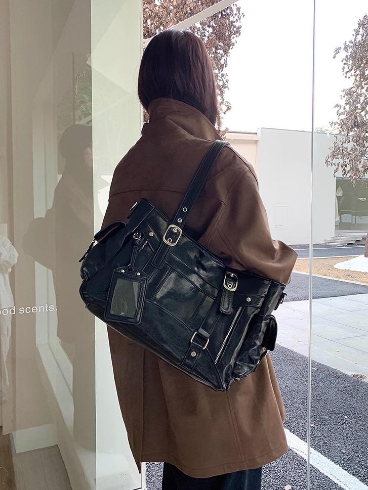 Süße Coole Große Tragetaschen Handtaschen für Damen Y2K Lokomotive Schultertaschen Damen Umhängetasche mit Geldbörse