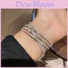 Geometric Cross Open Bracelet Silver Copper Fashion Jewelry For Stylish Office Wear