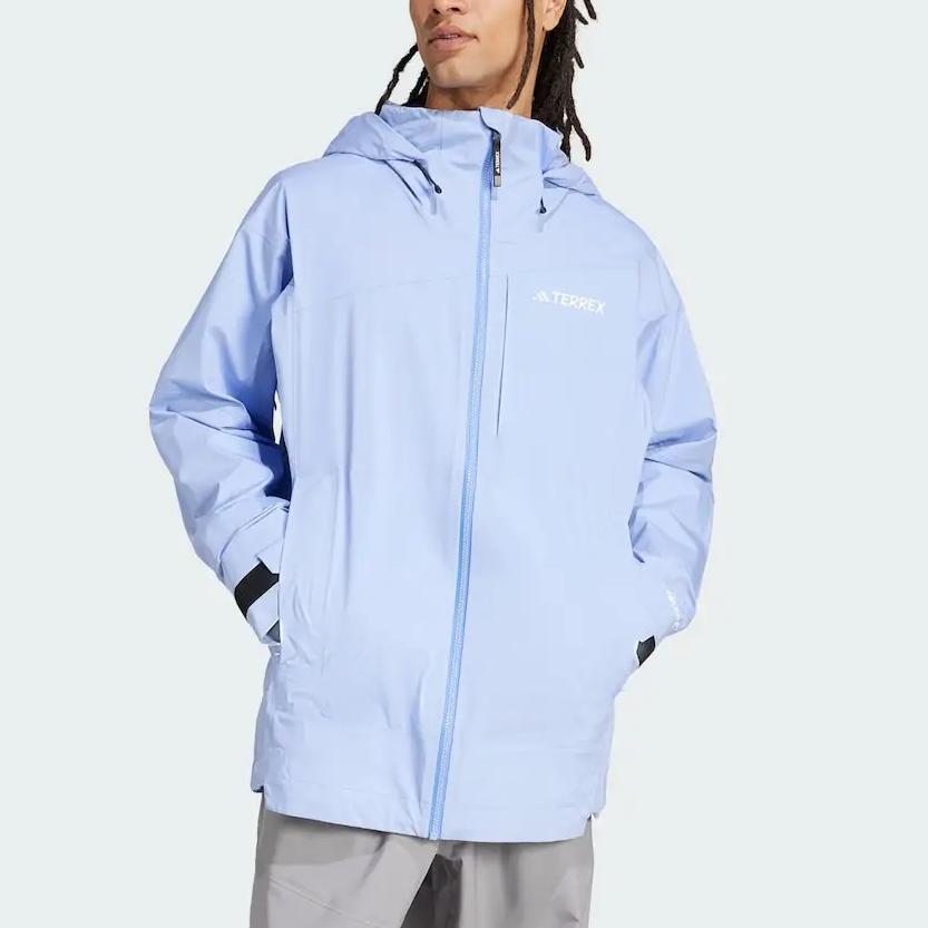 Adidas FW24 Xperior Gore-Tex 3L Waterproof Windproof Durable Warm Ski Jacket Men Jacket Blue IZ0369