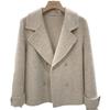 2026 Korean-Style Double-Faced Cashmere Coat: Short, Slim, Loose Woolen Design for Women