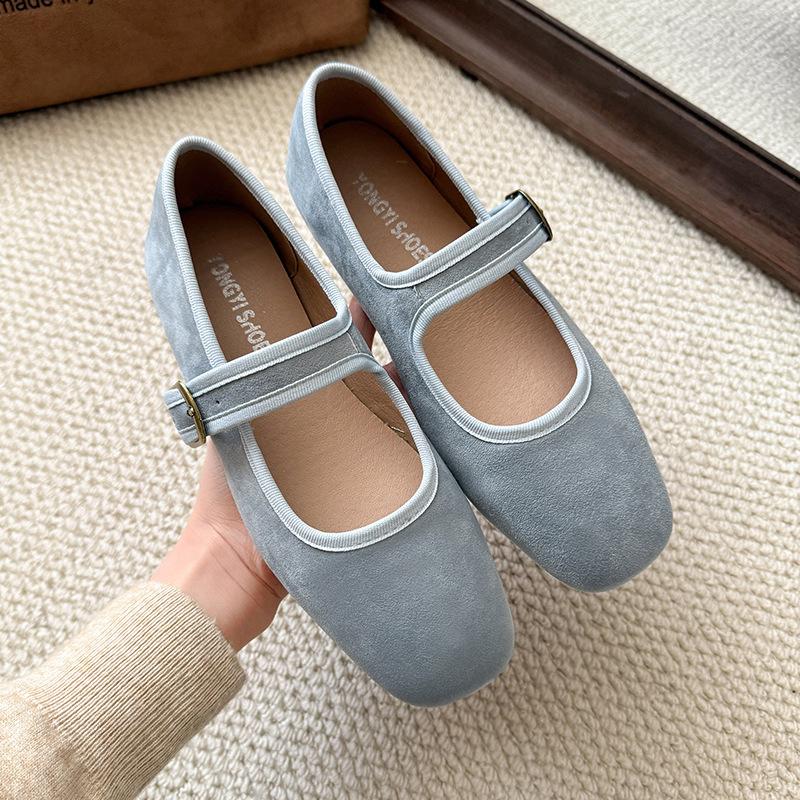 Fashion Hot Selling Shoes Woman Comfortable Shallow Mouth All-Match Female Footwear Low Heels Summer New Dress Flat Mary Janes Shoes