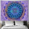 Ethereal Blue  Purple Mandala Tapestry Psychedelic Style Bedroom Wall Hanging Full of Artistic Atmosphere