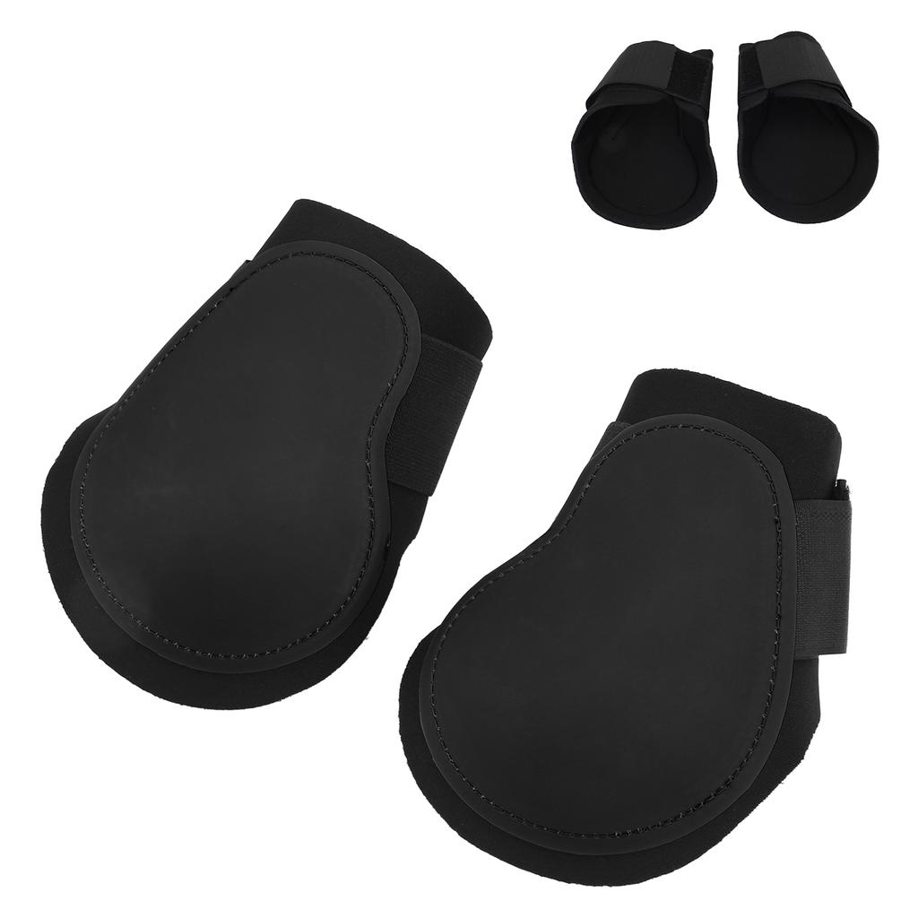 2pcs Horse Leg Boots PU Shell Elastic Shock Absorbing Horse Leg Protector for Equestrian
