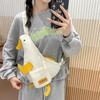 Women Cute Funny Small Bag Female  New Canvas Duck Crossbody Bag Ins  Girl Personality Waist Chest Bag