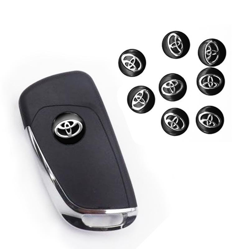 14mm Styling auta Logo Nálepky na dálkový klíč Odznak Emblém Příslušenství Pro Toyota Corolla Prius Auris CHR Land Cruiser Camry Avalon