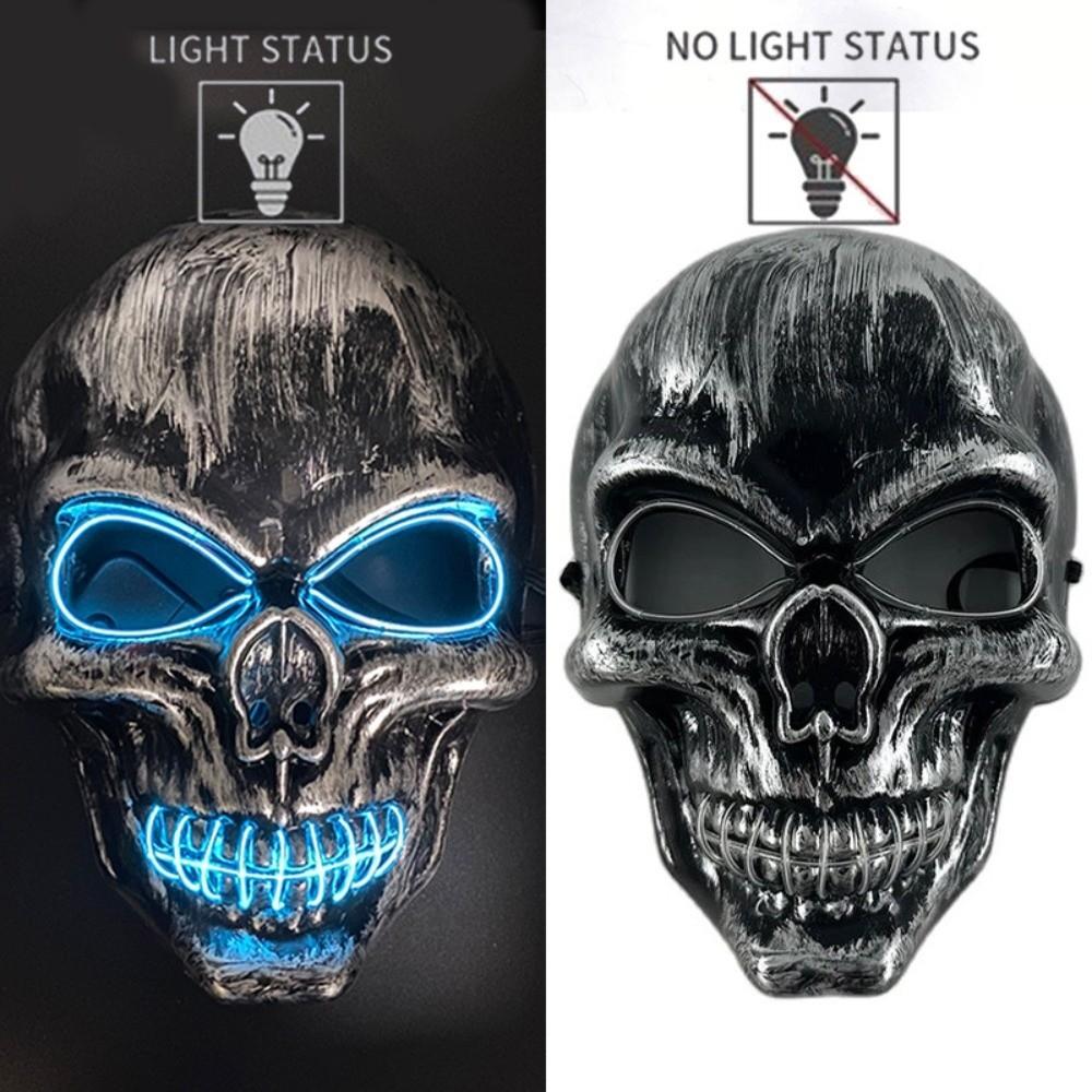 Luminous Cosplay Mask Ghost Party Props EL Wire Party Mask Props  Halloween