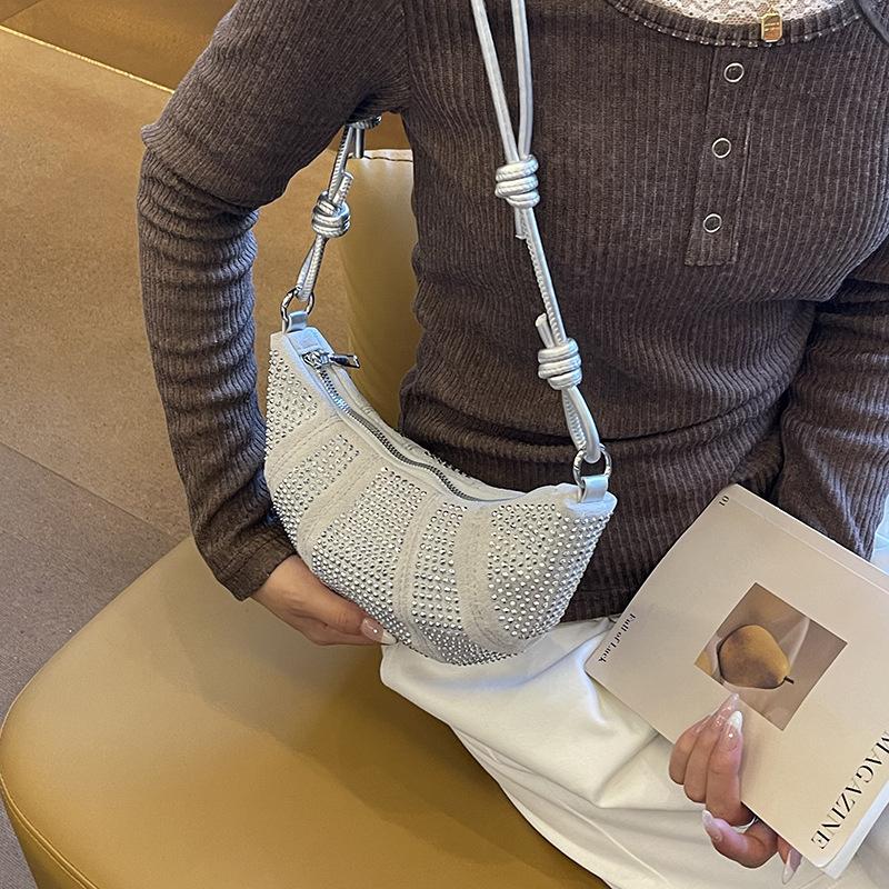 Women's cute bag fashion rivet crossbody single shoulder bag