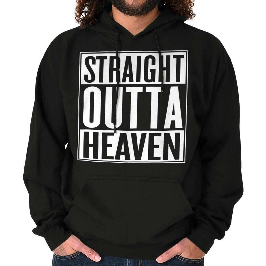 Christian Faith Straight Outta Heaven Funny Hoodie Hooded Sweatshirt Men Women