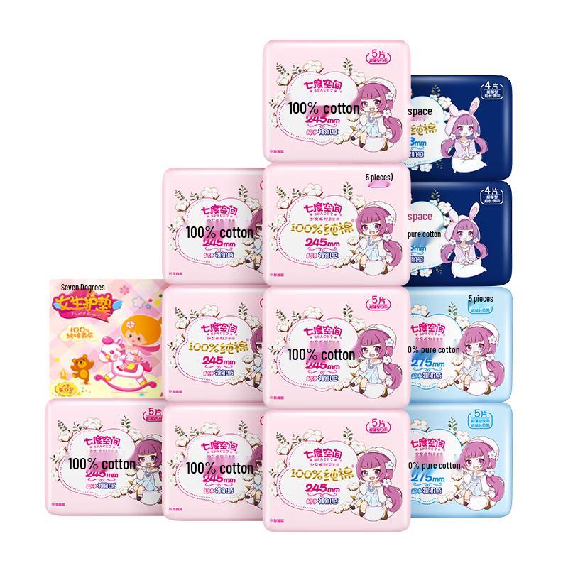 Seventh Heaven Cotton Day & Night Sanitary Pads Combo 76-Count