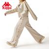 Kappa Tag Sports Pants New Women's High Waist Straight Leg Pants Buckle Casual Pants Waist Pants