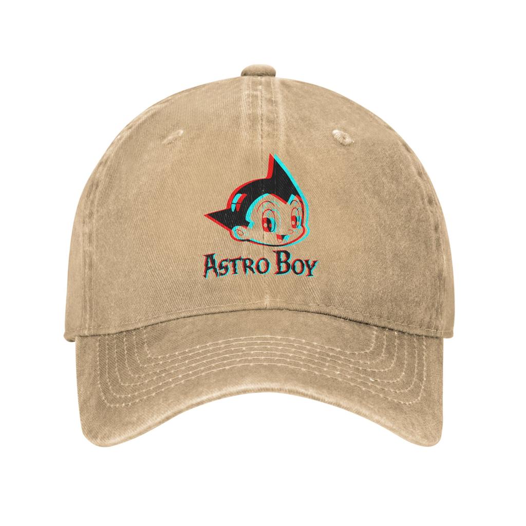 Casual Retro 3D Glasses Style Astro Boy Baseball Caps Unisex Distressed Washed Snapback Hat Mighty Atom Outdoor Adjustable Hats