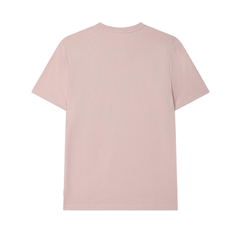 Fila Milano Series American Fashion Knit Short Sleeve T-Shirt Men Tops Nude-Pink F11M515102FPK