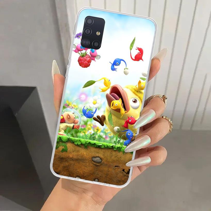 Game P-PikminS 4 Phone Case for Samsung Galaxy A52 A32 A22 A12 A02S A50S A30S A10S Note 20 Ultra 10 Plus S10 A31 A20 A71 A72 Gal