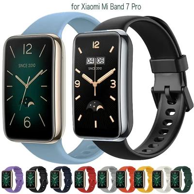 Watch Strap for Xiaomi Mi Band 7 Pro Wristband Liquid Silicone Bracelet WristStrap Correa Mi Band 7pro Smart Watch Accessories