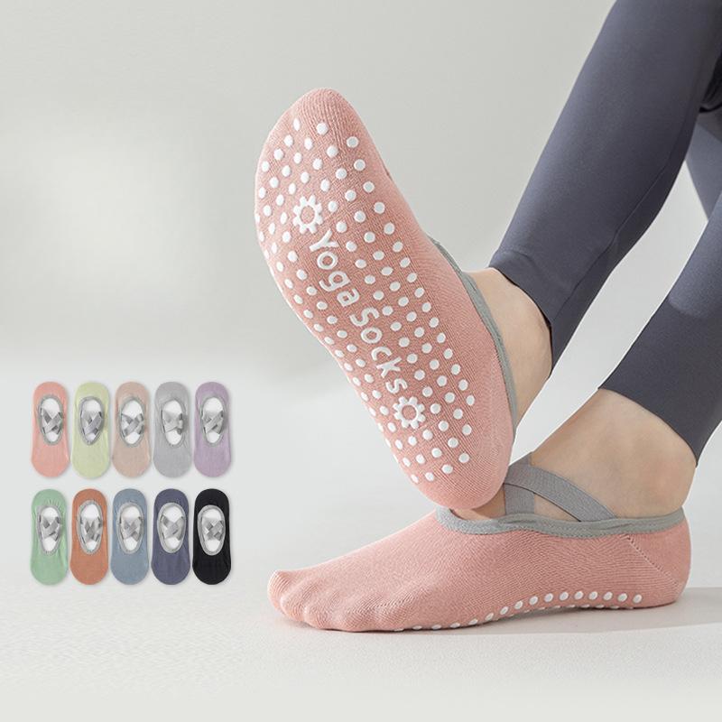 Yoga Socks for Women, Summer Pure Cotton Indoor Fitness Sports Socks, Anti-slip and Shock-absorbing Professional Pilates Boat Socks, No Heel Drop