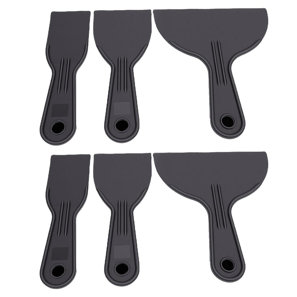 6PCS Paint Scraper Tools Plastic 2 3 6 Inch Wall Putty Scraper Spreader Tool for Drywall Repair Painting Patching