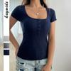 Sexy Style Slimming and Shaping T-shirt Women's Wear for Spring and Summer