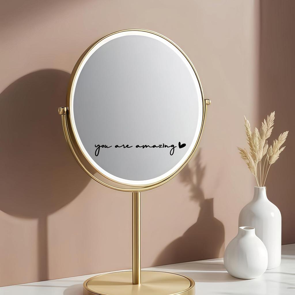 4 x You are Amazing Rear View Mirror Sticker,Car Rear View Mirror Decal,Rearview Affirmation Stickers,Car Accessories for Women,Water Bottle Laptop