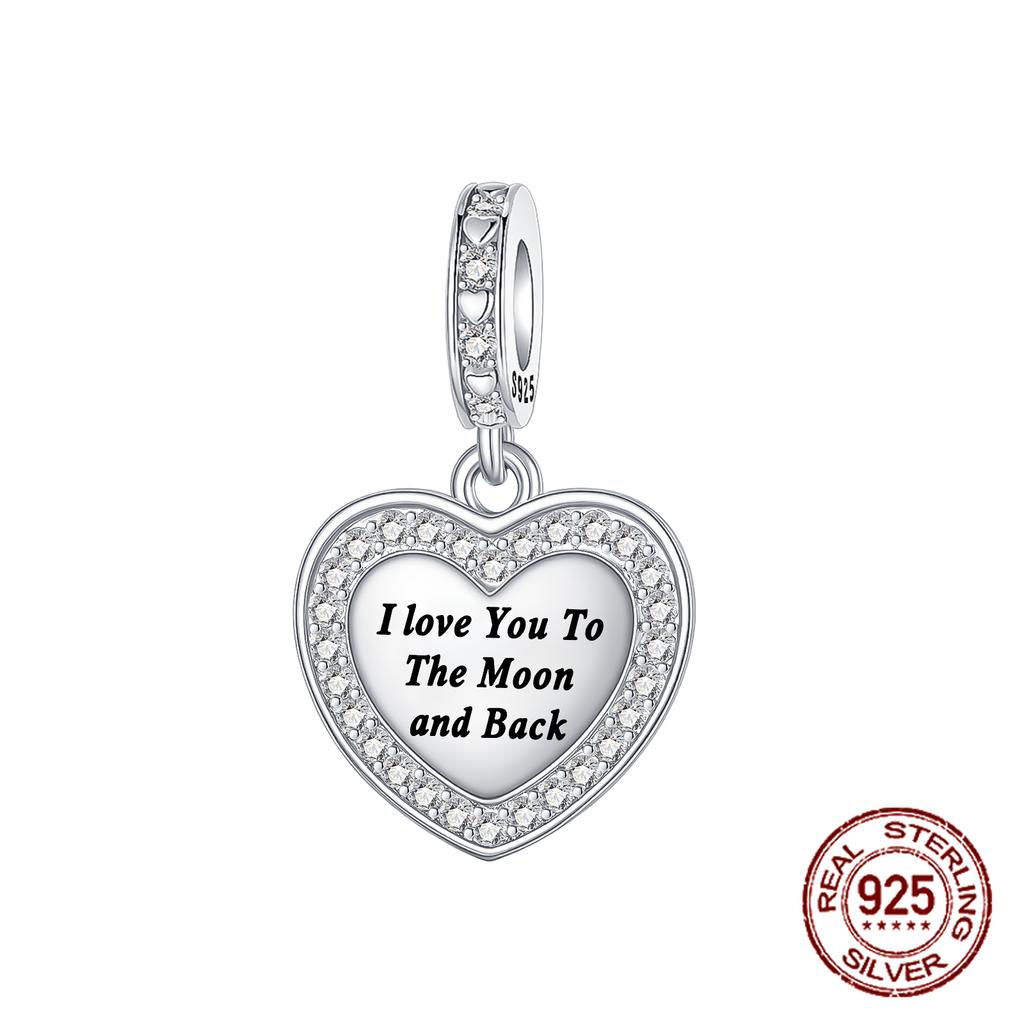 Heart Couple Kiss Charms Copper Double-Sided Zircon Dangle Pendant Fit Bangle Bracelet Necklace Diy Jewelry