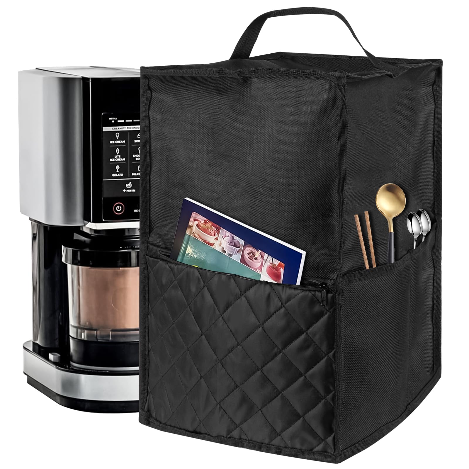 

Linkidea Чехол для блендера от пыли, Портативный чехол для блендера с ручкой, Изолированный чехол для блендера, Идеально подходит для домашней кухни, Совместим с Ninja и NC299AMZ,